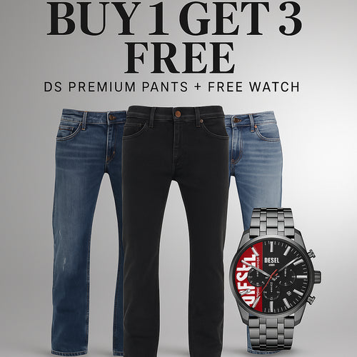 Buy 1 Get 3 Free - DS Premium Pants + Free Watch