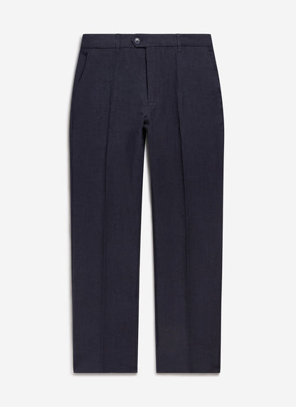 Tailored Linen Trousers | Navy