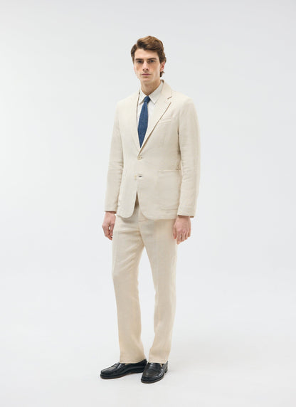 Tailored Linen Trousers | Cream