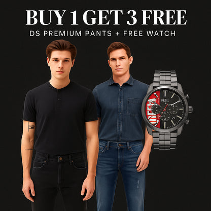 Buy 1 Get 3 Free - DS Premium Pants + Free Watch